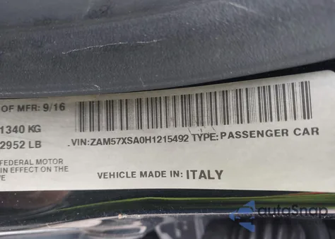 2017 Maserati Ghibli from USA, damaged, VIN ZAM57XSA0H1215492